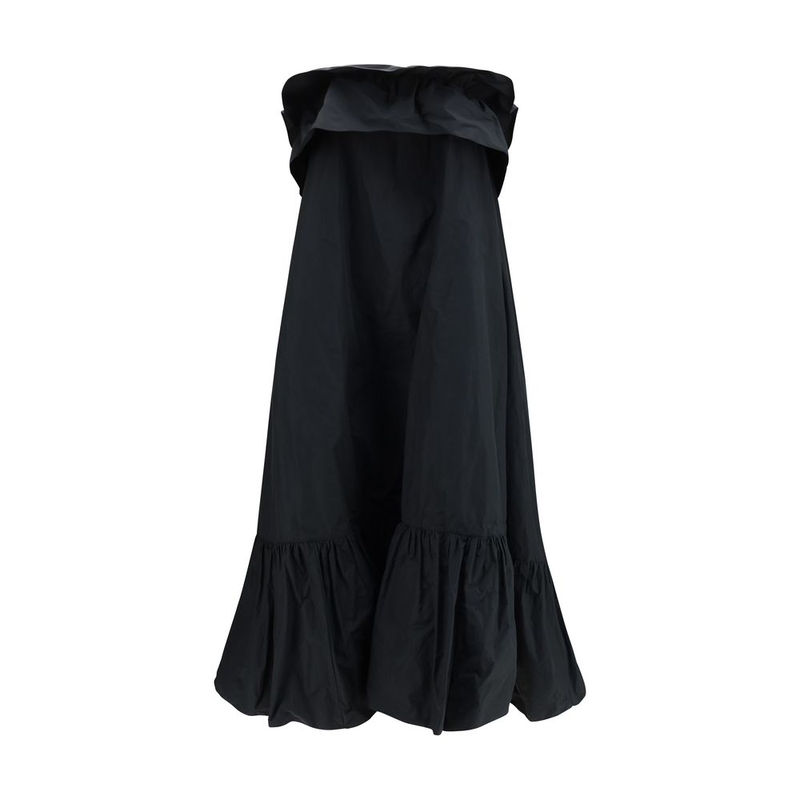 Black polyester casual dress-null