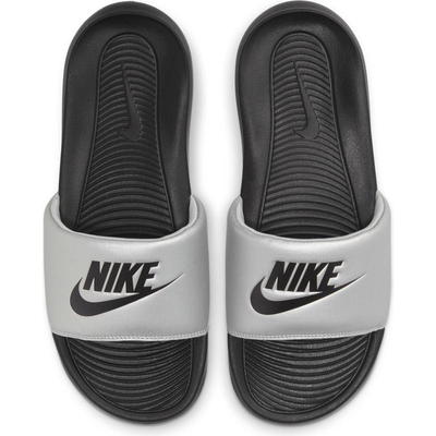 Womens victori one slide, Black / Metallic Silver, medium
