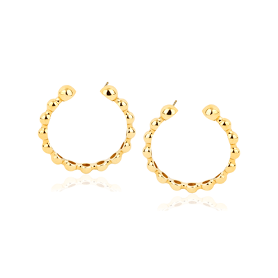 Concordia hoops (thin), Black Gold Plated 18k, medium