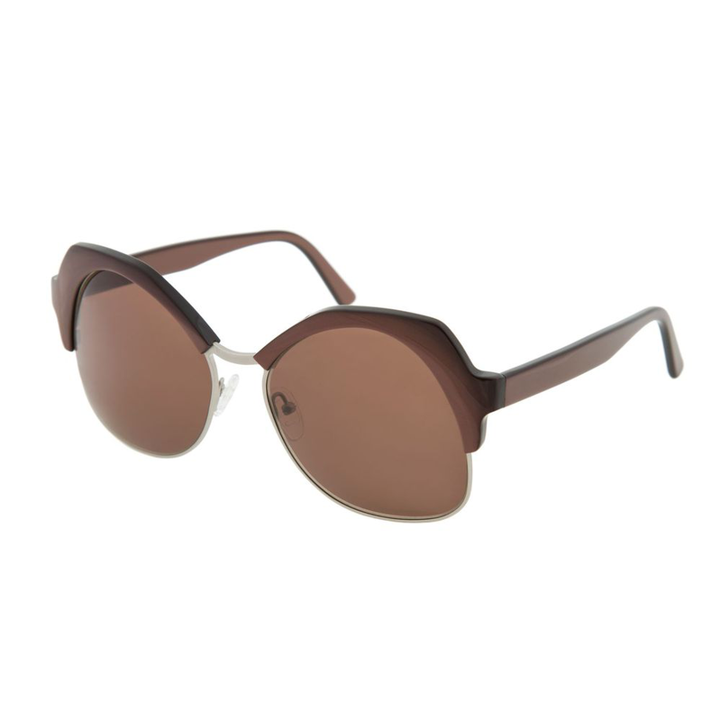Brown metal sunglasses-null