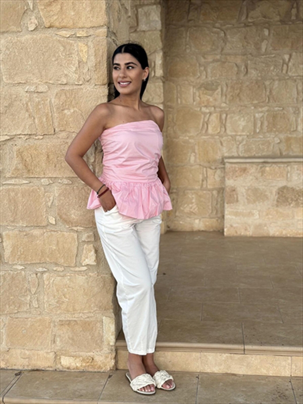 Blouse strapless balloon-null