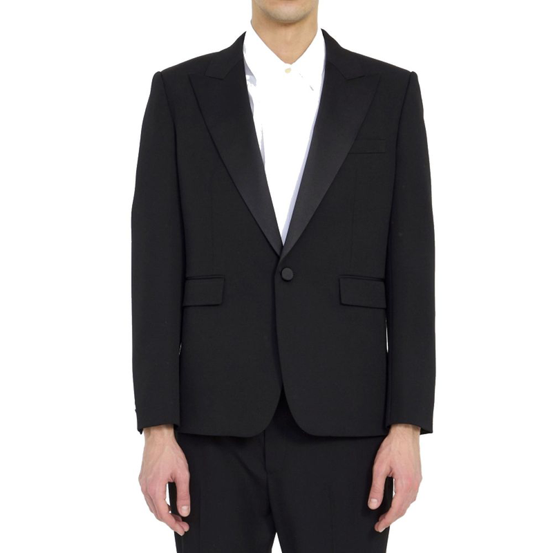 Black wool blazer-null