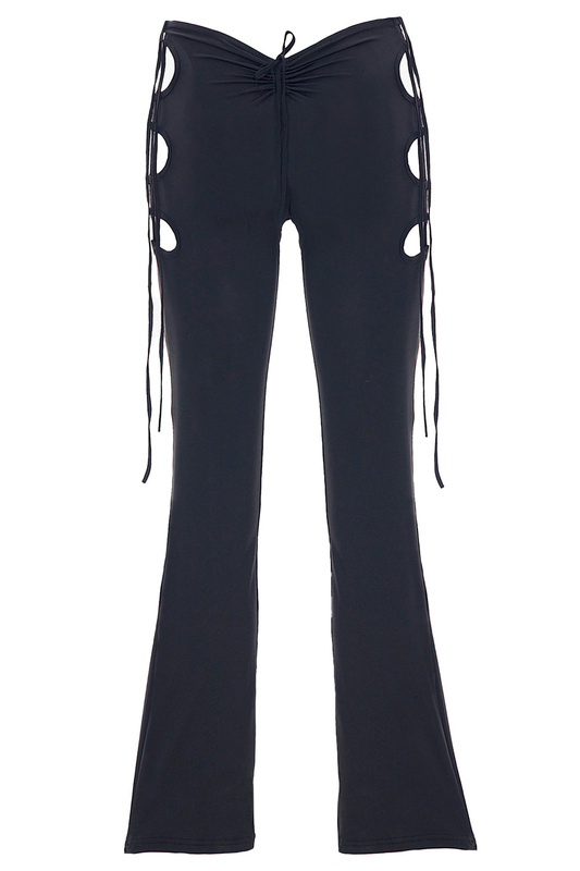 Trousers with side openings-null