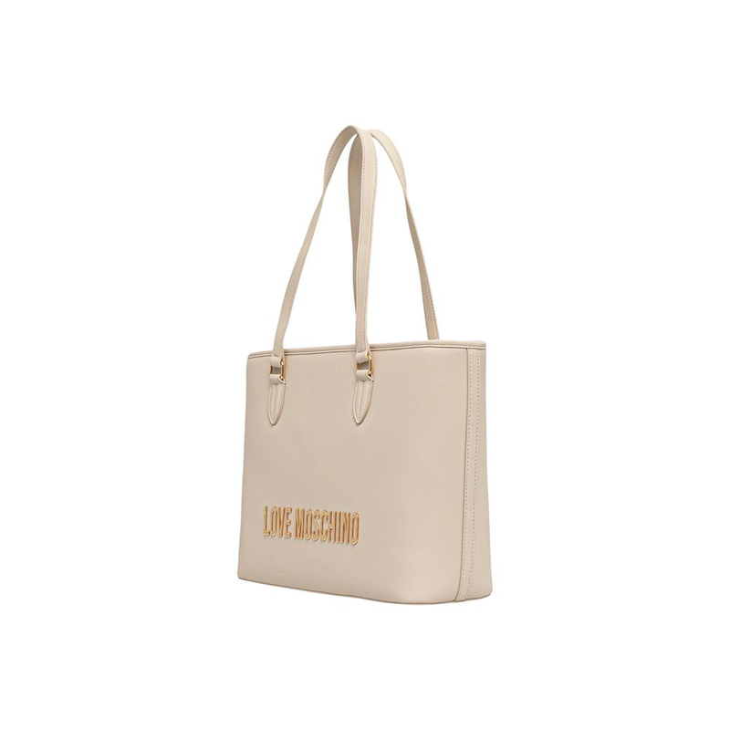 Beige polyethylene handbag-null