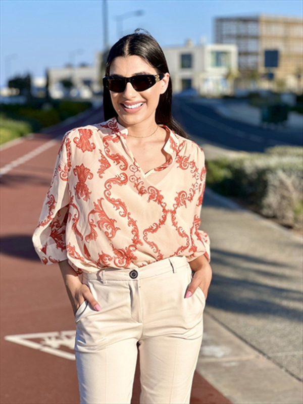 Blouse chiffon printed-null