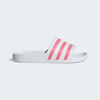 Adidas adilette aqua wmn, White/pink, medium
