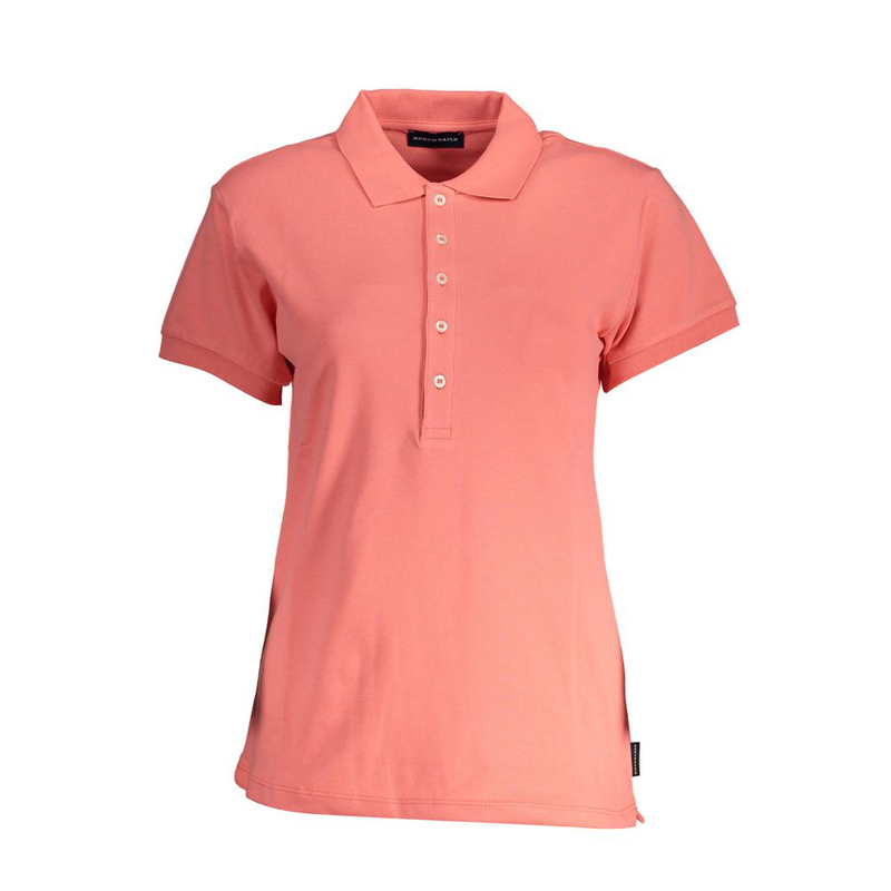 Pink organic cotton women polo-null