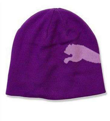 Kids big cat beanie, Purple, medium