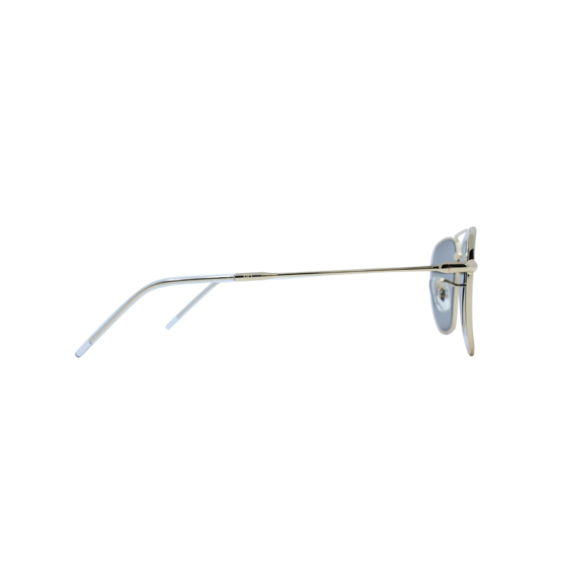 OJO sunglasses everyday gold 54-15 frame and temples with handmade tips and black reverse lenses rx image number null