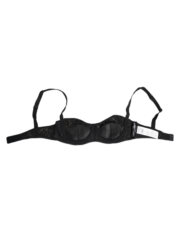 Black lace underwire bra lingerie underwear-null