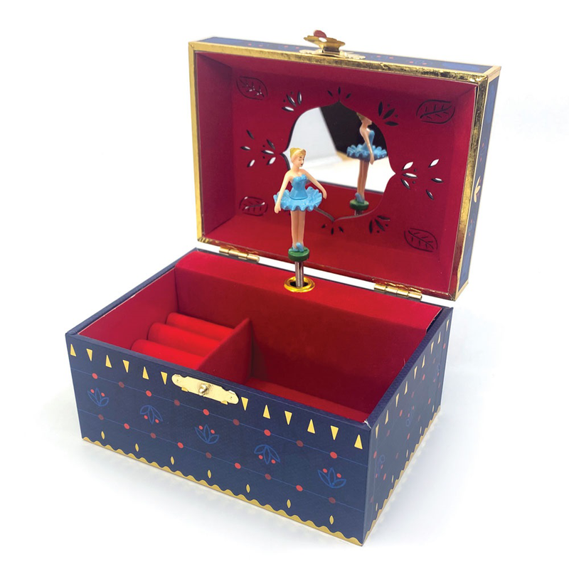 Svoora musical jewelry box celestial with ring holder & wide mirror vespera-null