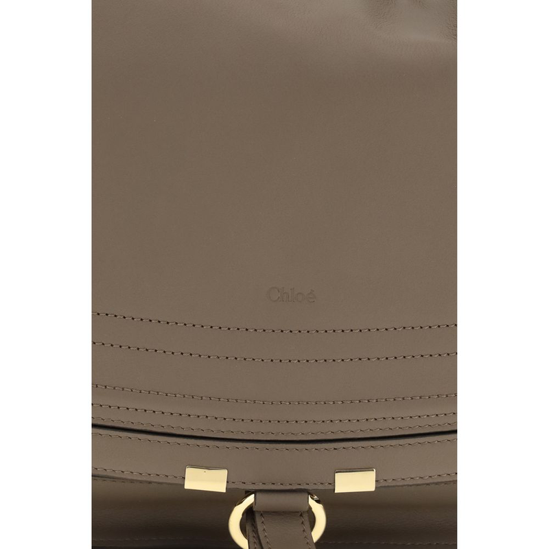Beige calf leather bos taurus shoulder bag-null