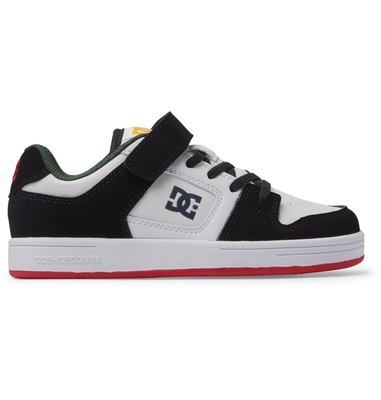 Dc kids boys manteca 4 v, White/black/red, medium