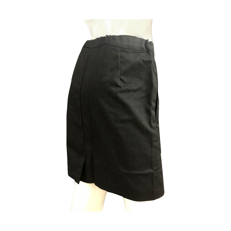 Primary school skirt with 2 front pleats and adjustable waistband-null
