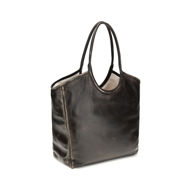 Brown calf leather bos taurus shoulder bag-null
