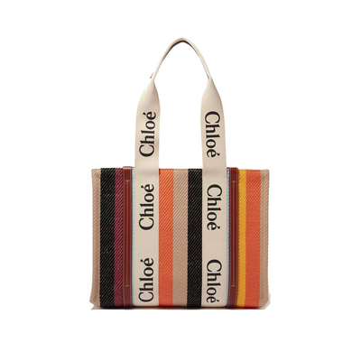 Beige linen tote bag, Beige, medium