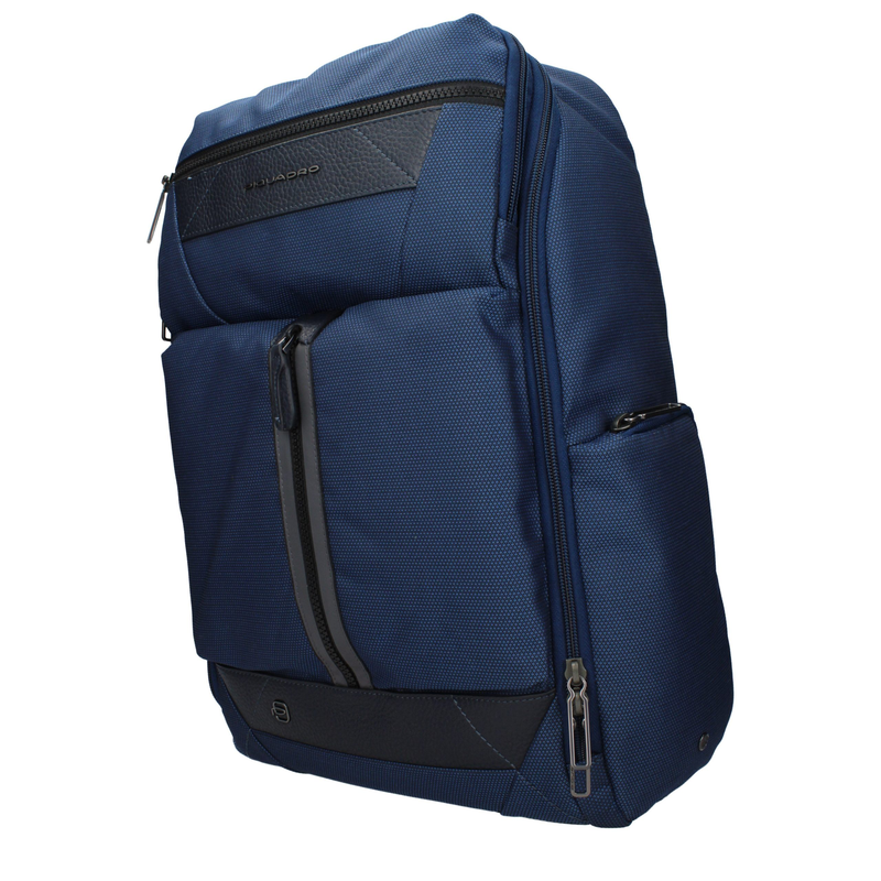 Blue fabric backpack-null