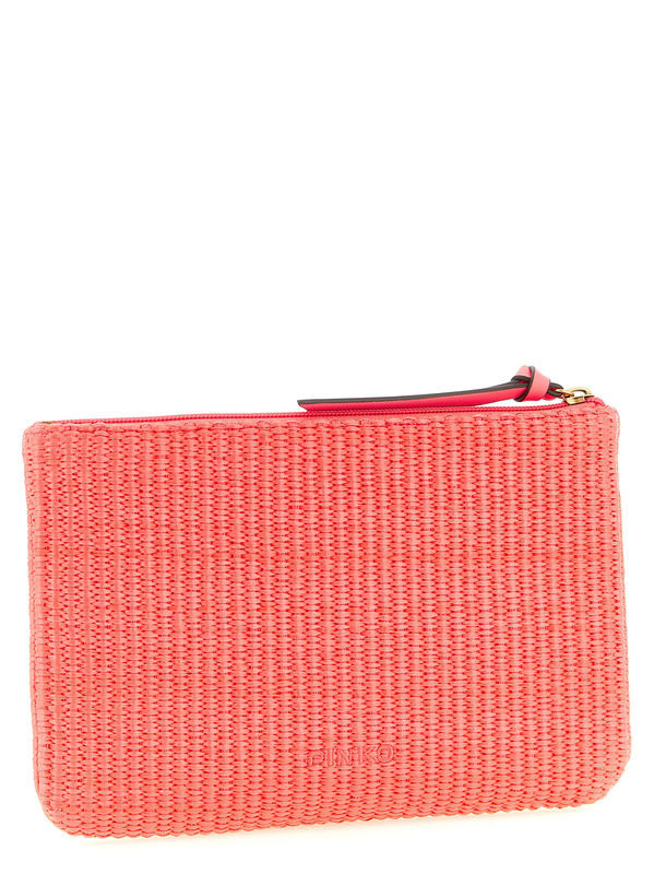 Fuchsia polypropylene clutch bag-null