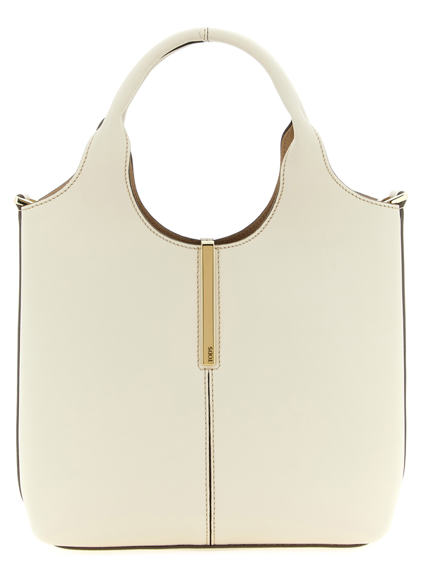 White calfskin tote bag-null