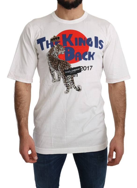 White leopard royal top t-shirt-null