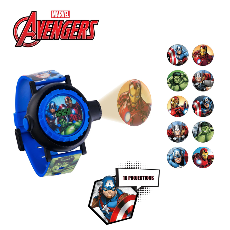 Marvel avengers digital projection multicoloured strap watch image number null