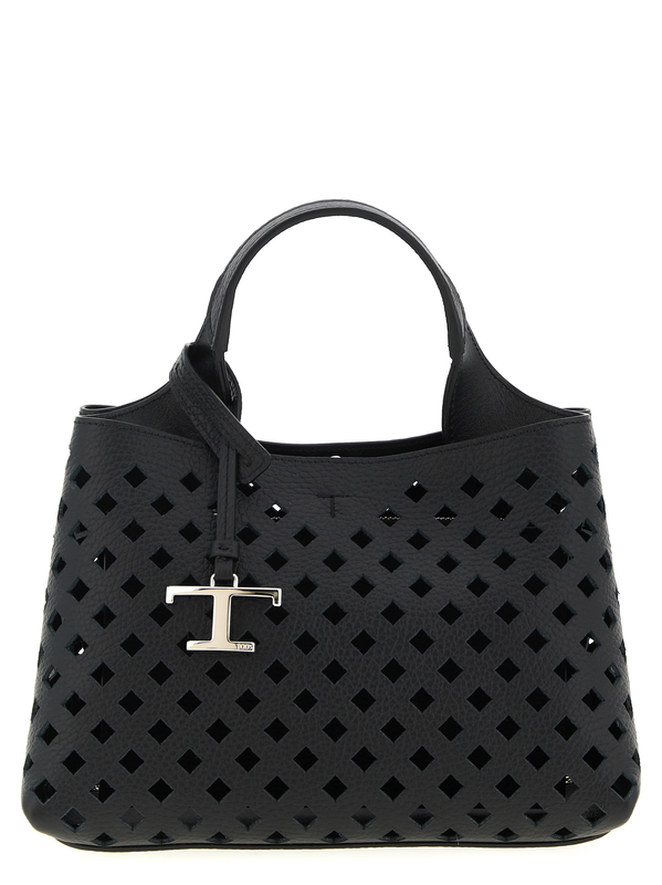Black calfskin handbag-null