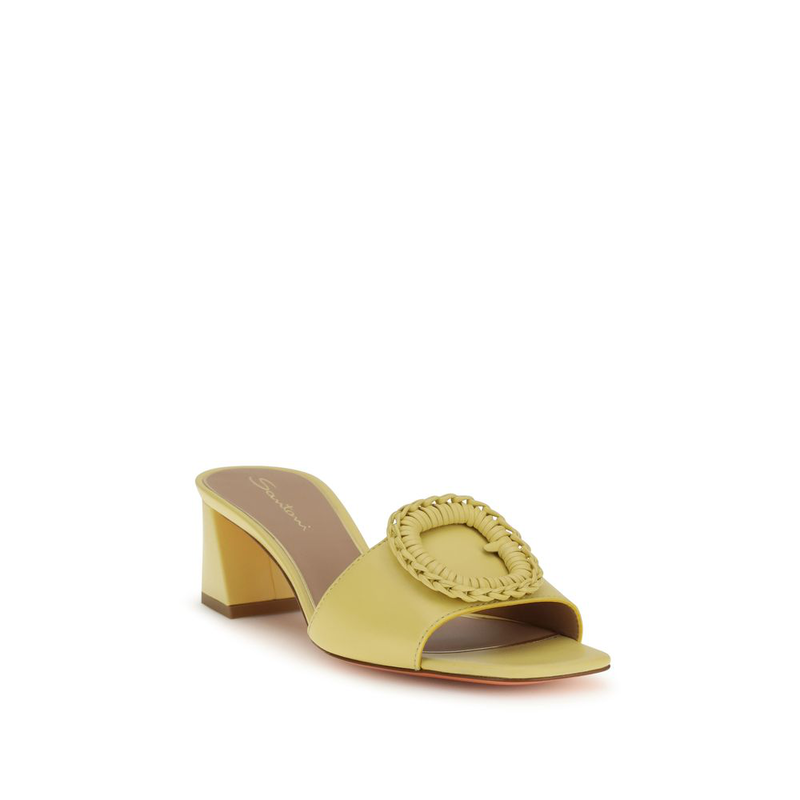 Bicolor calf leather bos taurus sandals-null