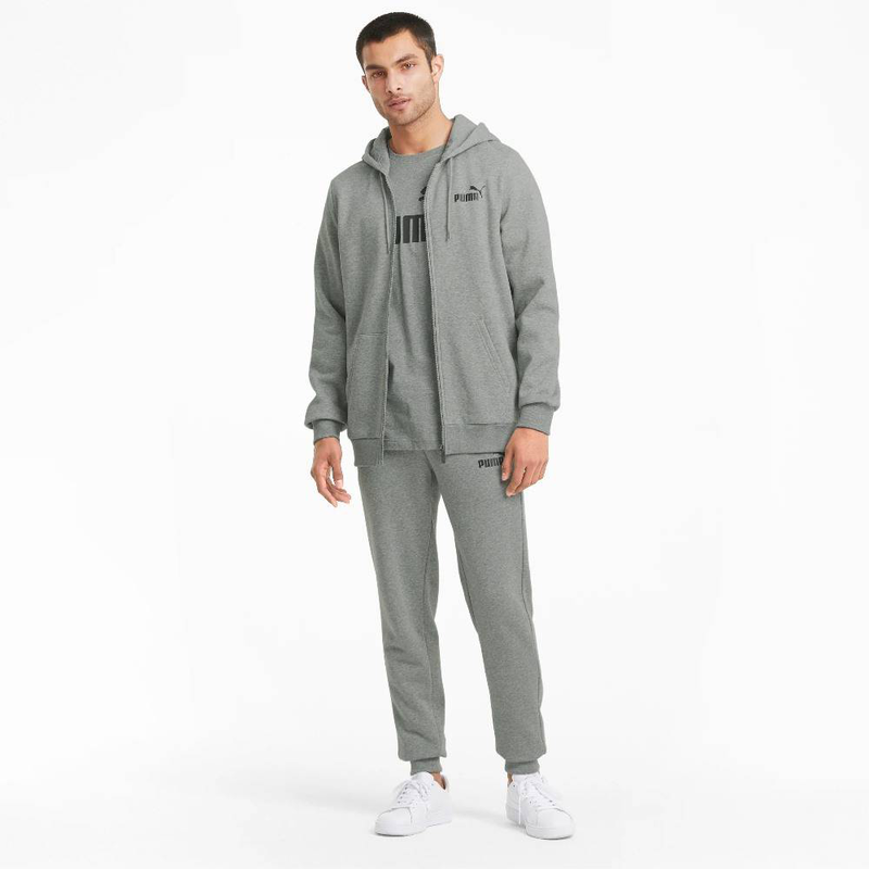 Essentials full-zip logo mens hoodie-null