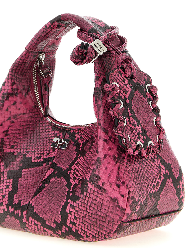 Fuchsia recycled polyester handbag-null