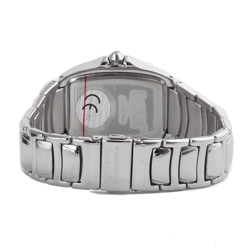 Silver stainless steel dress watch-null