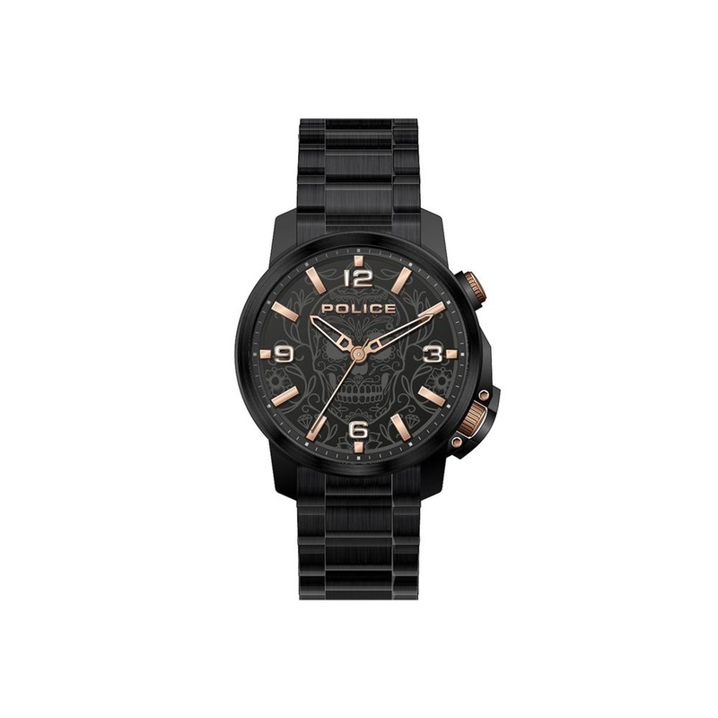 Black stainless steel dress watch-null