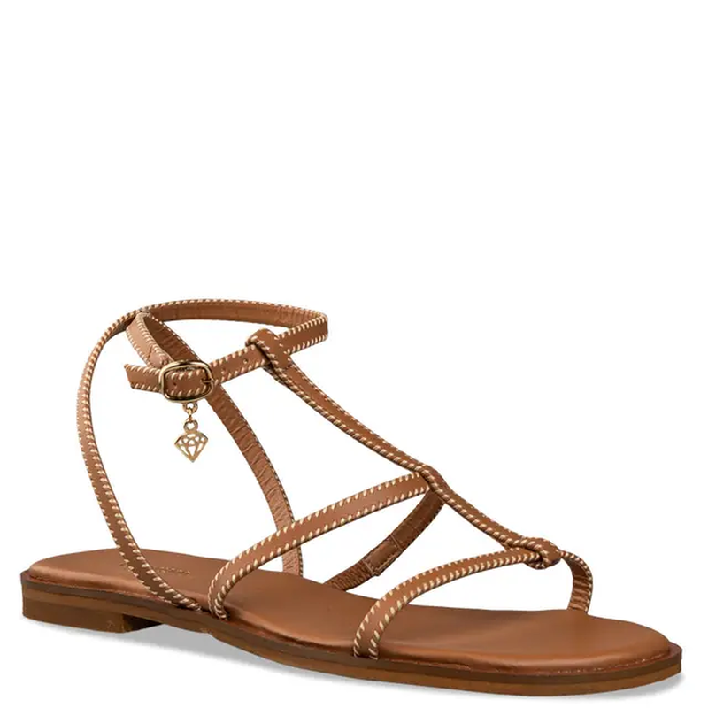 Fil d&eacute;t&eacute; sandals by mairiboo for envie - 41 , camel-null