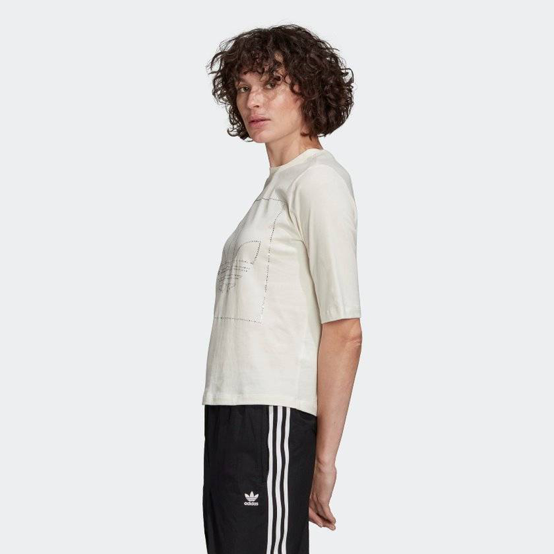 Rhinestone-detailed trefoil t-shirt-null