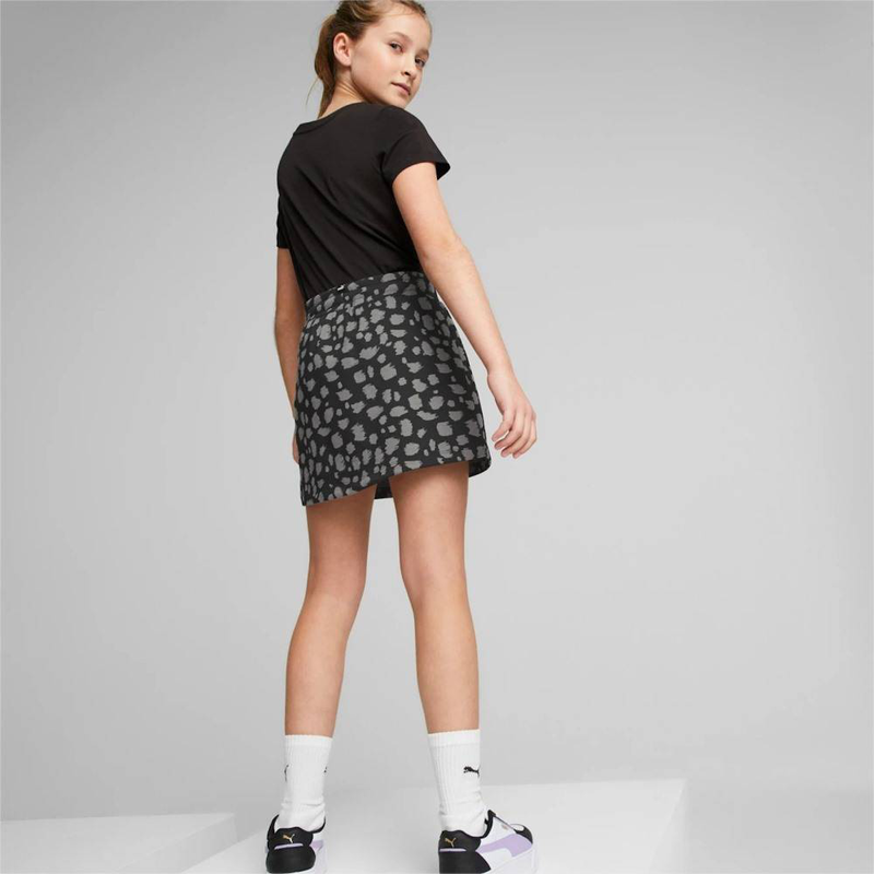 Ess+ animal printed knotted girls skirt-null
