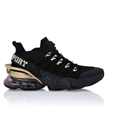 Plein sport tiger attack//Gen.x.04 sneaker, Black / Gold, medium