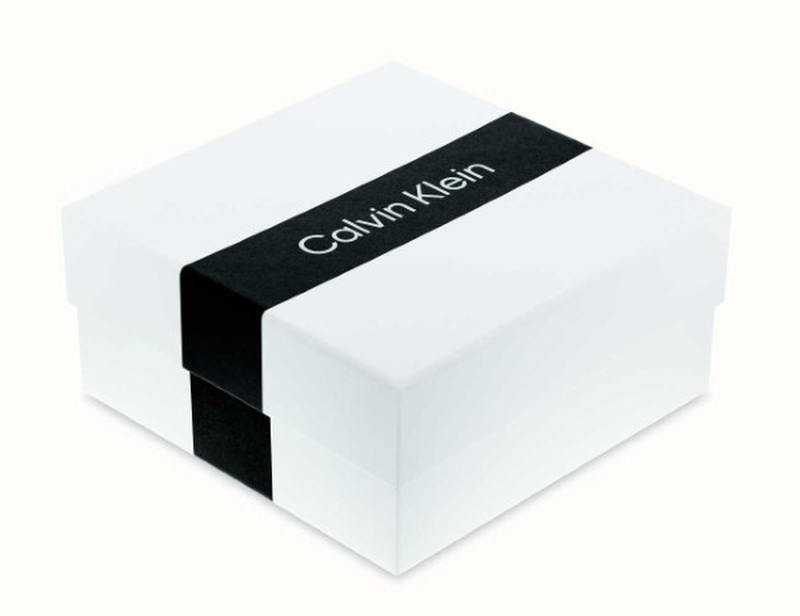 Calvin Klein black leather ss bracelet wrapped & braided image number null