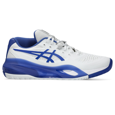 Asics mens gel-resolution x, White/blue, medium