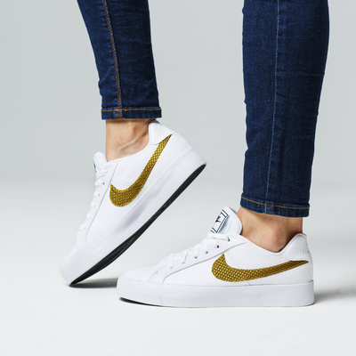 Nike court royale ac se w, White/gold, medium
