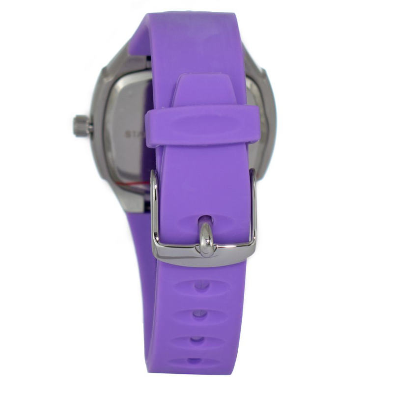 Purple rubber dress watch-null