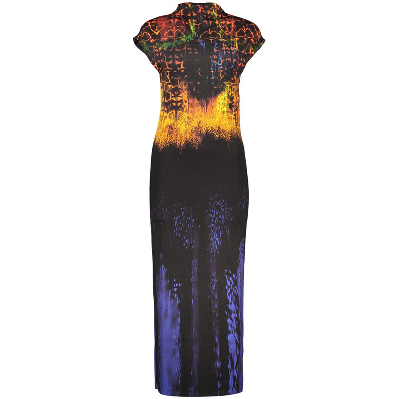 Black viscosa women dress-null