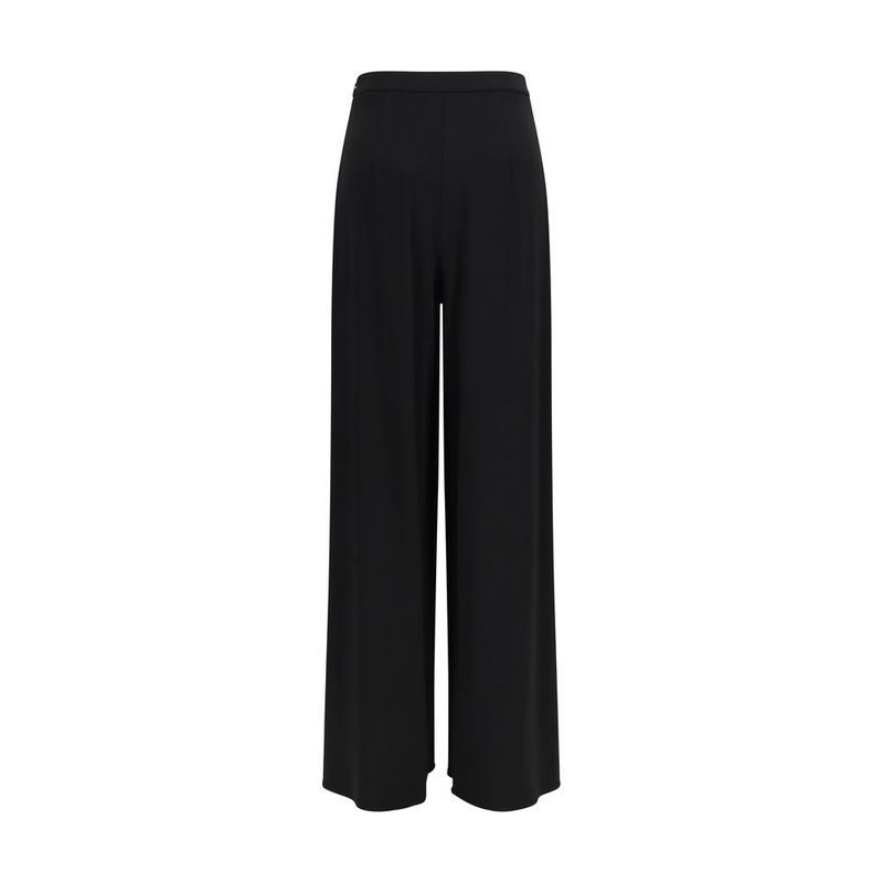 Black viscose casual pants-null