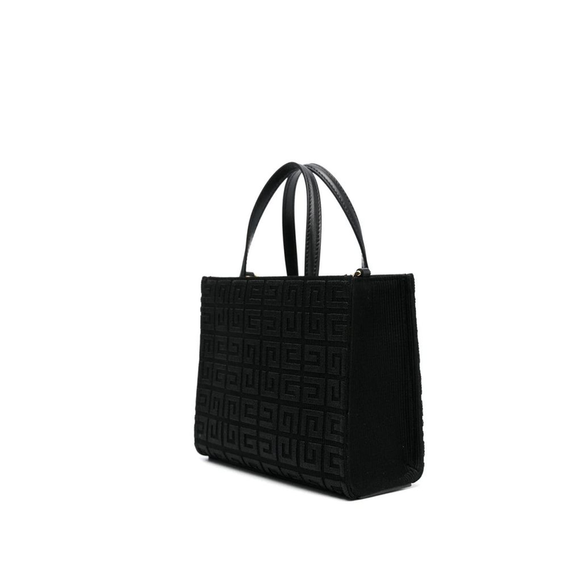 Black cotton tote bag-null