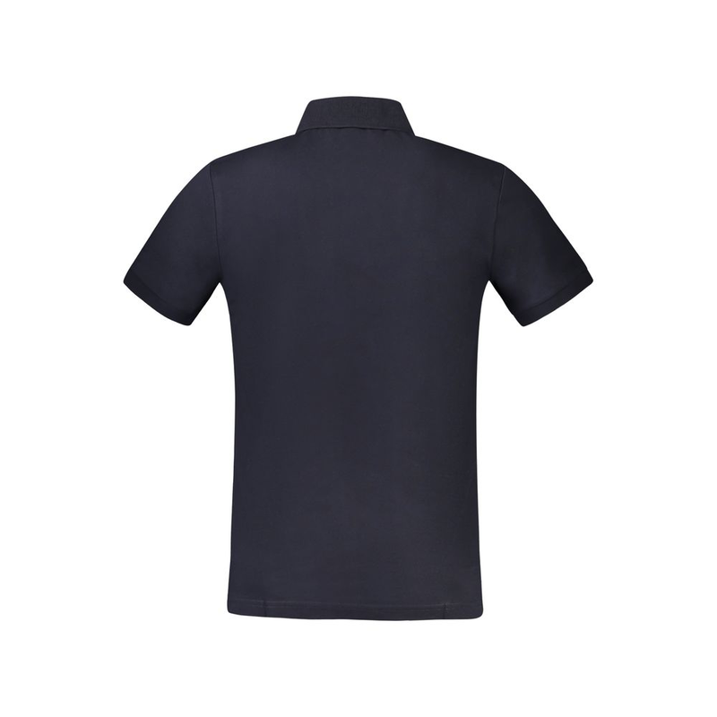 Blue cotton men polo shirt-null
