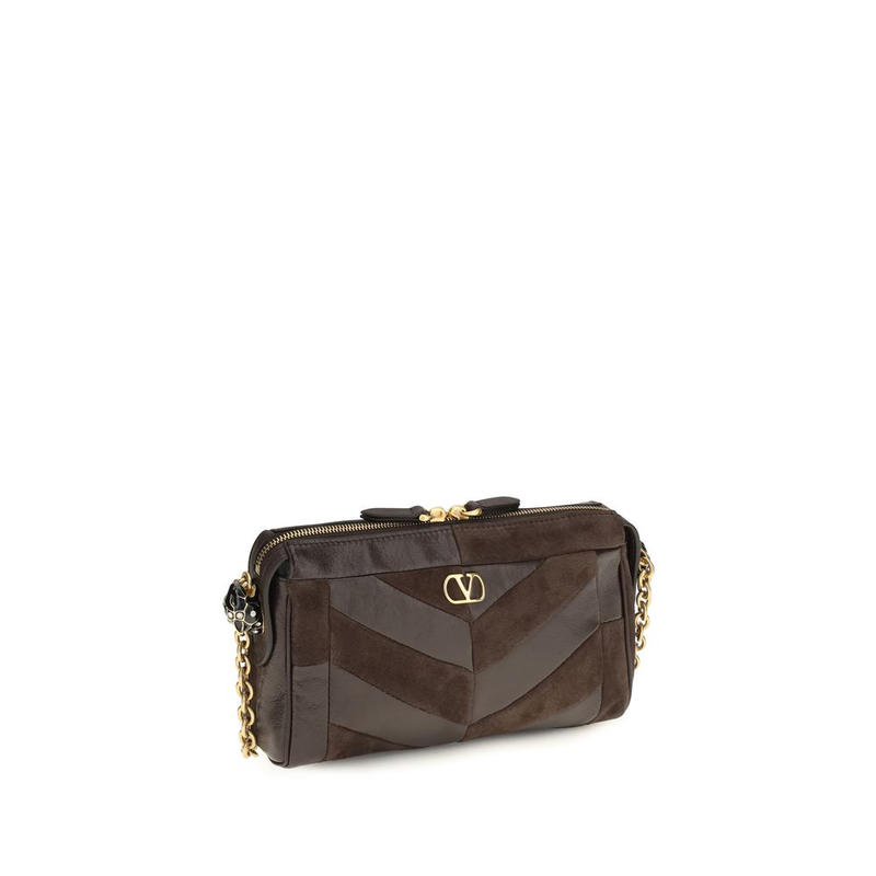 Brown calf leather bos taurus shoulder bag-null