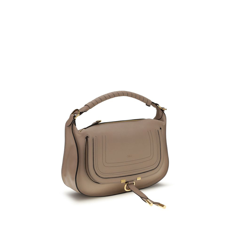 Gray calf leather bos taurus shoulder bag-null