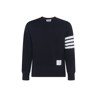 Blue cotton sweatshirt, Blue, medium