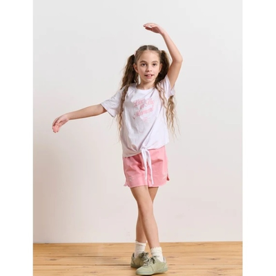 Body talk  kids girls t-shirt shorts, Pink, medium