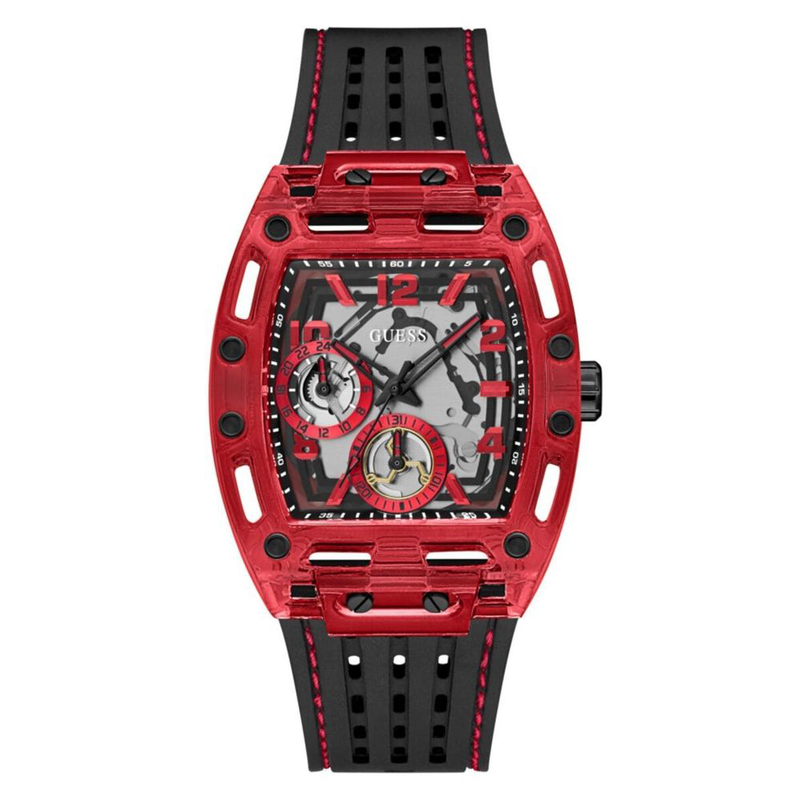 Black synthetic sport watch-null