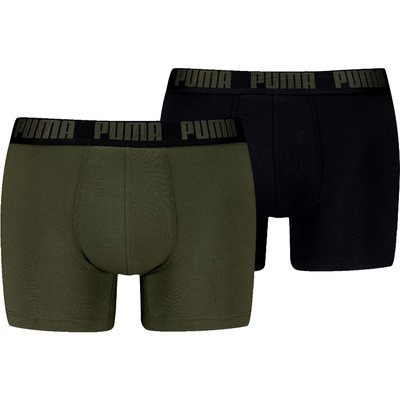 Puma 938320 puma men everyday basic boxer 2p, Black/white-game Royal, medium