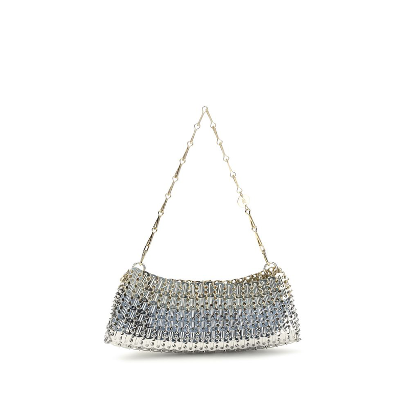 Silver brass shoulder bag-null